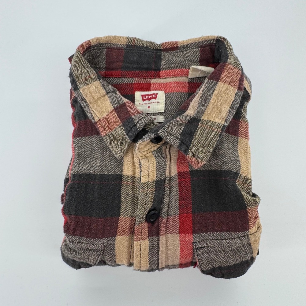 Mens Levi­s Relaxed Fit Plaid Western‎ Streetwear Flannel Long Sleeve Shirt Sz M - Picture 11 of 11